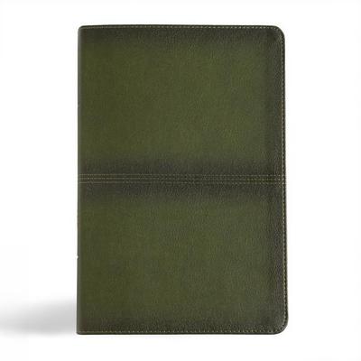 CSB Men’s Daily Bible, Olive Leathertouch, Indexed