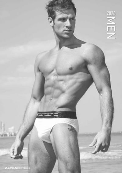 Men 2026 - Bildkalender 29,7x42 cm - Männer - erotischer Kalender - hochwertiger Erotikkalender - schwarz-weiß - Wandplaner - Wandkalender