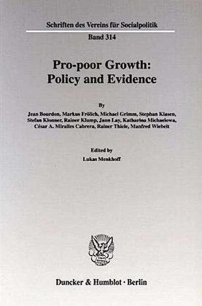 Pro-poor Growth: Policy and Evidence.