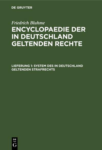 System des in Deutschland geltenden Strafrechts