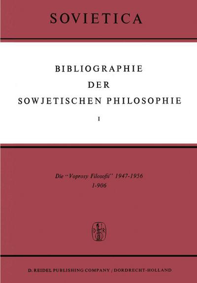 Bibliographie Der Sowjetischen Philosophie