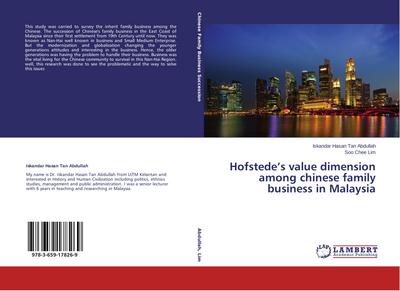 Hofstede’s value dimension among chinese family business in Malaysia