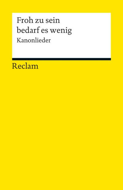 Froh zu sein bedarf es wenig 