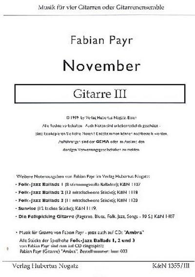 November für 4 GitarrenGitarre 3