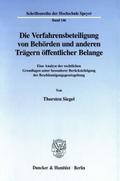 Die Verfahrensbeteiligung von Behörden und anderen Trägern öffentlicher Belange.