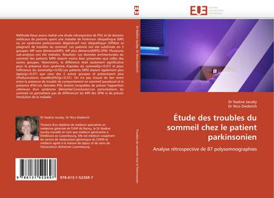 Étude des troubles du sommeil chez le patient parkinsonien