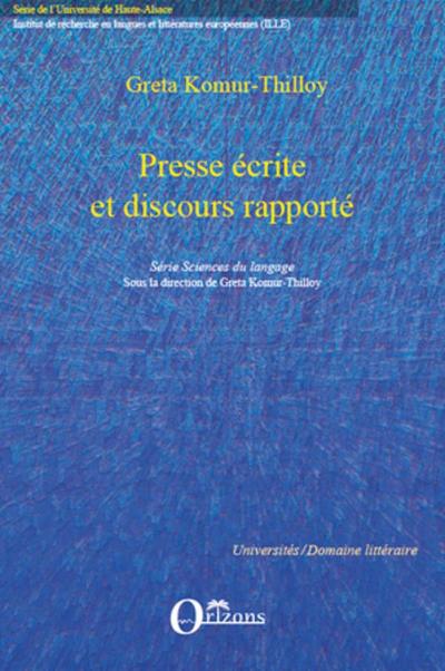 Presse écrite et discours rapporté