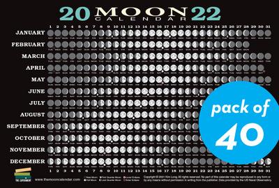 2022 Moon Calendar Card (40 Pack)