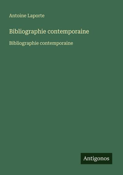 Bibliographie contemporaine