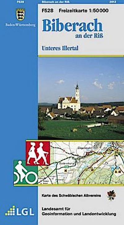 Topographische Freizeitkarte Baden-Württemberg Biberach an der Riß