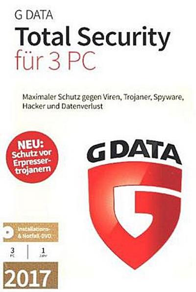 G Data Total Security 17.5 3PC, 1 CD-ROM
