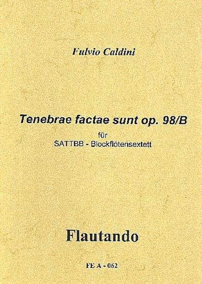 Tenebrae factae sunt op.98bfür 6 Blockflöten (SATTBB)