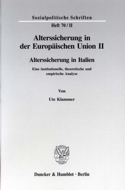 Alterssicherung in der Europäischen Union II.