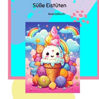 200 Süße Eistüten zum ausmalen