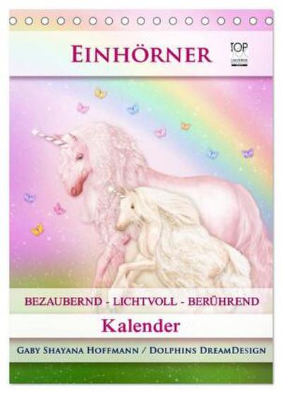 Einhörner - Kalender (Tischkalender 2026 DIN A5 hoch), CALVENDO Monatskalender