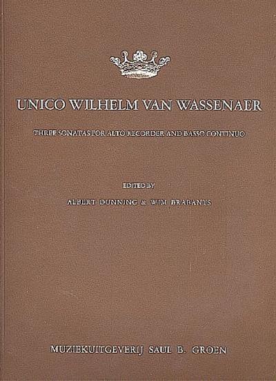 3 Sonatasfor alto recorder and bc (with facsimile)