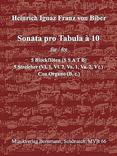 Sonata pro Tabula a 10 für5 Bfl (SSATB), Streicher und Bc