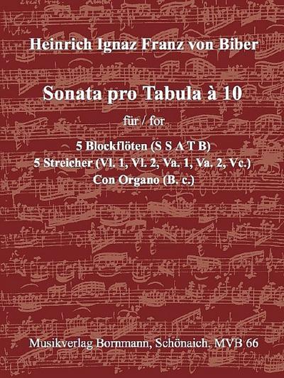 Sonata pro Tabula a 10 für5 Bfl (SSATB), Streicher und Bc