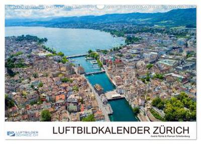 Luftbildkalender Zürich (Wandkalender 2026 DIN A3 quer), CALVENDO Monatskalender