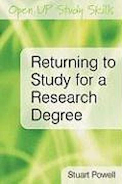 Returning to Study for a Research Degree