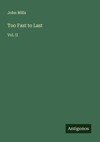 Too Fast to Last