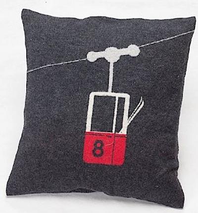 Fussenegger Designer-Kissenhülle - "Gondel" anthrazit 40/40 cm