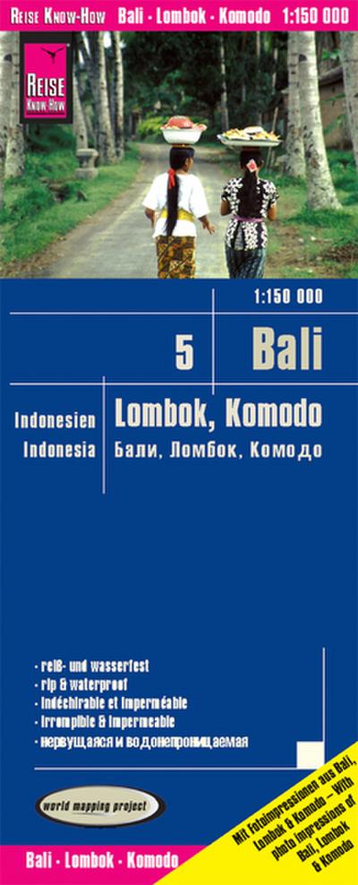 Landkarte Bali, Lombok, Komodo