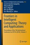 Frontiers in Intelligent Computing: Theory and App