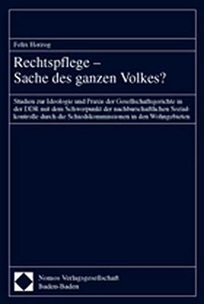 Rechtspflege, Sache des ganzen Volkes?