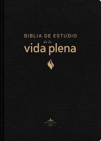 Rvr60, Biblia de Estudio de la Vida Plena, Edición Clásica, Piel Fabricada, Negro, Con Índice, Palabras de Jesús En Rojo, Comfort Print