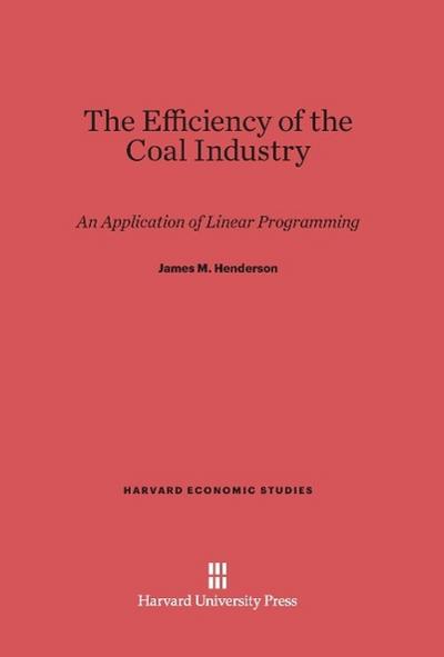 The Efficiency of the Coal Industry