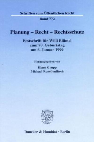 Planung - Recht - Rechtsschutz.