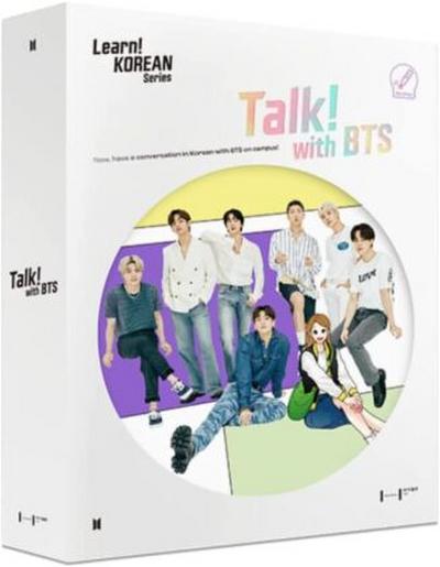 Talk! With BTS (Global edition) | 2-Book Set (without Motipen) | Korean Learning for Basic Learners | Korean Keyboard Stickers, m. 1 Beilage, m. 1 Beilage