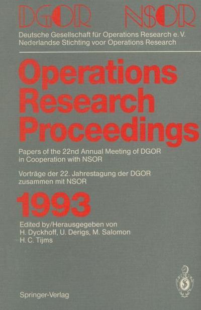 Operations Research Proceedings 1993
