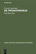 De Pronominibus