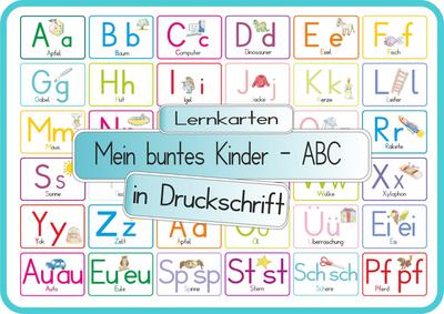 Mein buntes Kinder-ABC Druckschrift mit Umlauten, Doppellauten und Sp, St, Sch und Pf