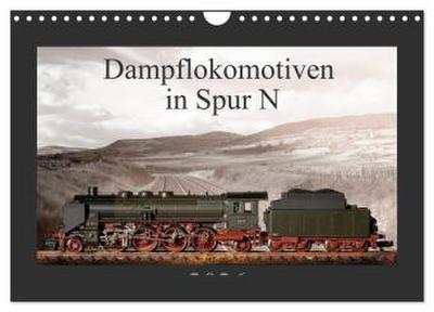 Dampflokomotiven in Spur N (Wandkalender 2026 DIN A4 quer), CALVENDO Monatskalender
