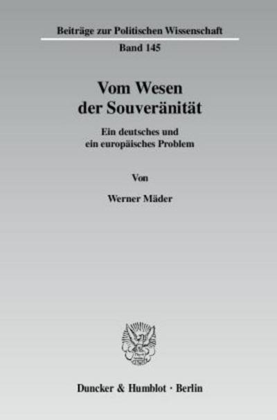 Vom Wesen der Souveränität.