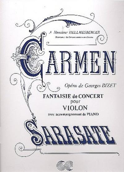Carmen fantaisie op.25pour violon et piano