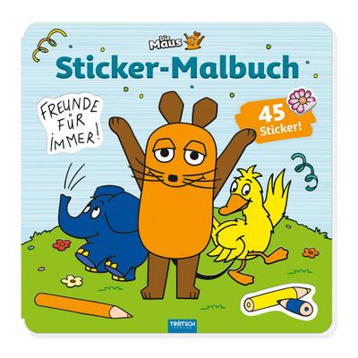 Die Maus - Sticker-Mmalbuch (mit 45 Sticker)