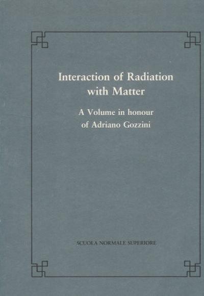 Interaction of Radiation with Matter
