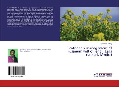 Ecofriendly management of Fusarium wilt of lentil (Lens culinaris Medic.)
