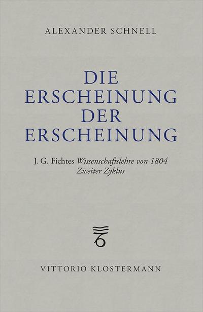 Die Erscheinung der Erscheinung