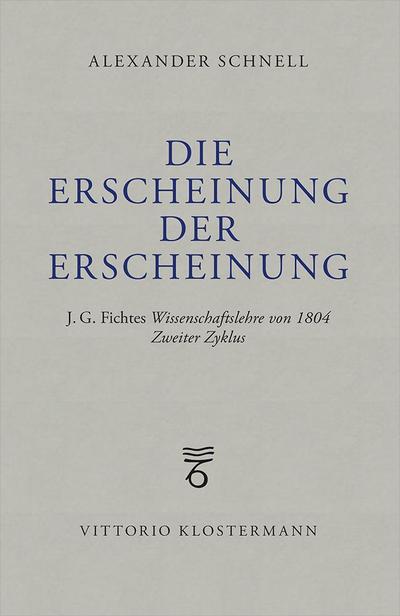 Die Erscheinung der Erscheinung