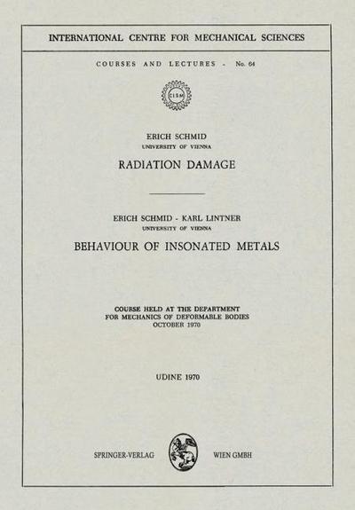 Radiation Damage.Behaviour of Insonated Metals