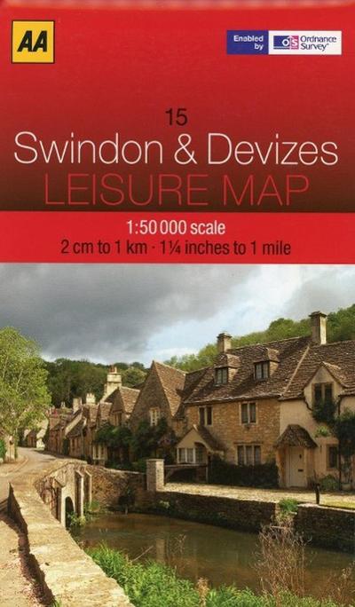 AA Leisure Map Swindon & Devizes