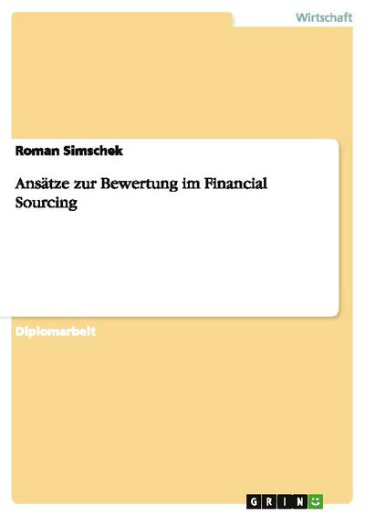Ansätze zur Bewertung im Financial Sourcing