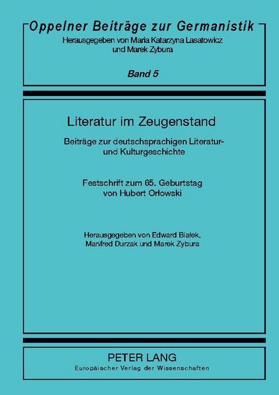 Literatur im Zeugenstand