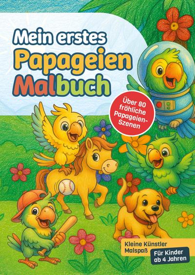Mein erstes Papageien-Malbuch
