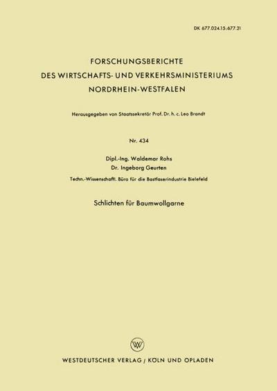 Schlichten für Baumwollgarne